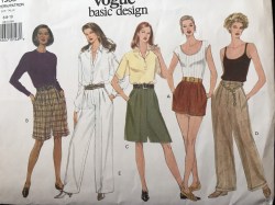 1383  VOGUE WIDE LEG SHORTS LENGTHS, WIDE PANTS PATTERN 12-16 UNCUT